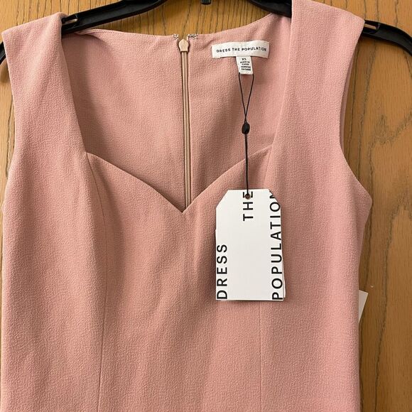 DRESS THE POPULATION Elle Sheath in blush Size XS - Picture 8 of 8